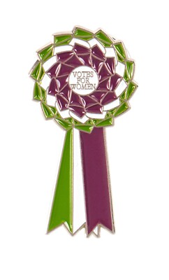 Suffragette Stimmen für Frauen Rosette / Kokarde Emaille Abzeichen 