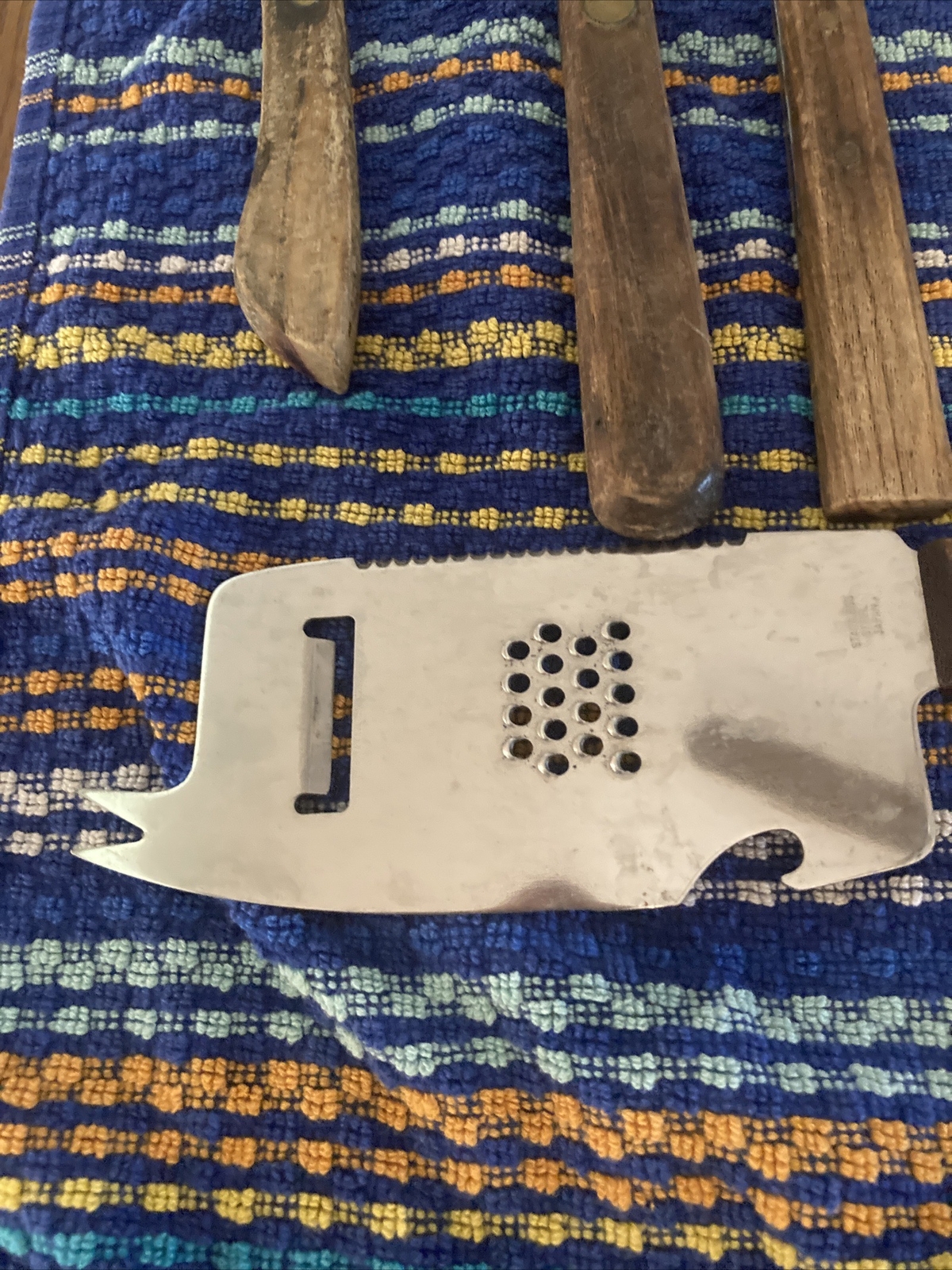 10 Vintage Assorted Wood Handled Knives & ￼ Utensils, Different Brands