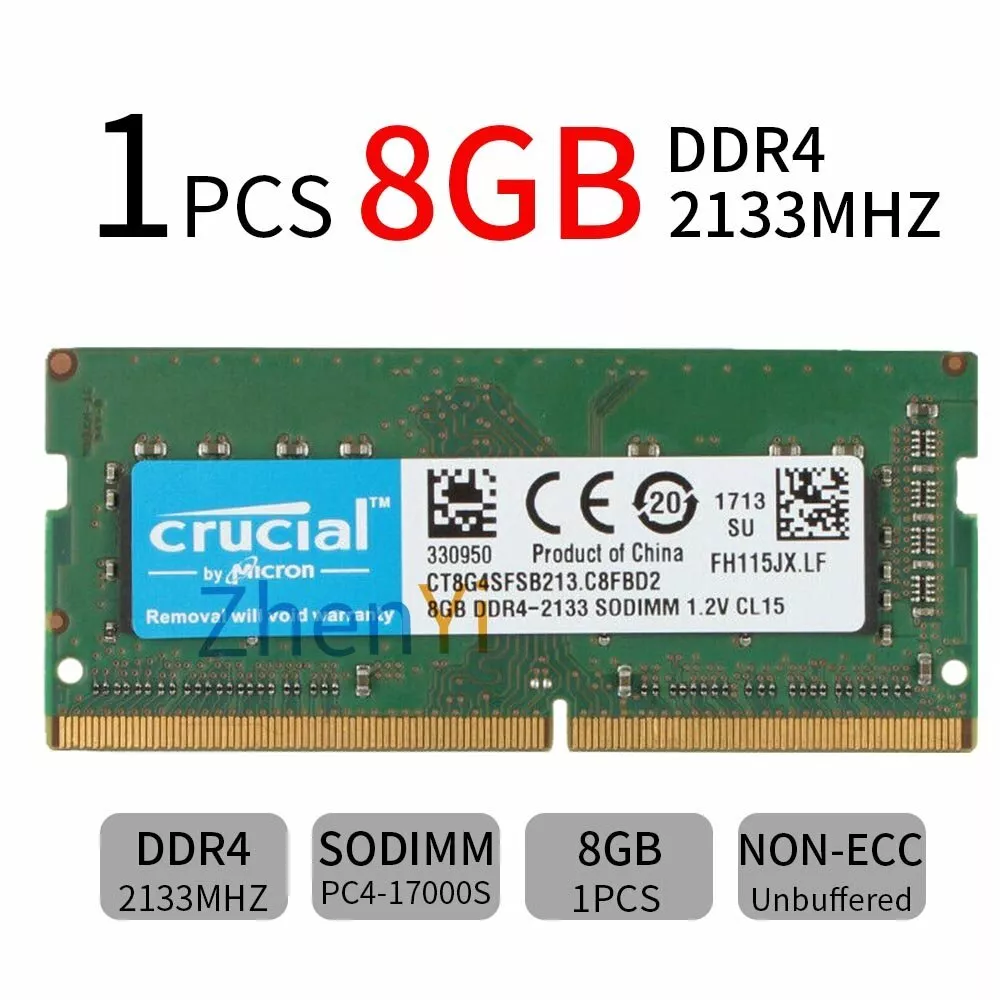 skorsten Touhou ustabil 8GB 4GB DDR4 PC4-17000S 2133MHz CL15 Laptop Memory SODIMM Memory RAM  Crucial BT | eBay