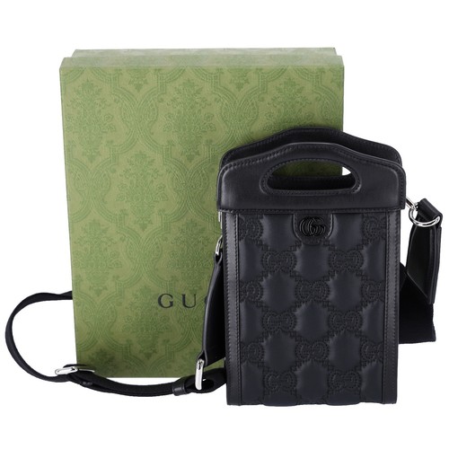 GUCCI 267903 Interlocking G Leather Black Women's Tote Bag