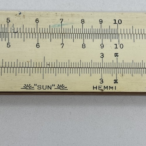 Sun Hemmi Bamboo Slide Rule Made In Japan Cracked Cursor - Picture 8 of 17