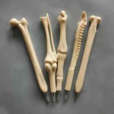 5 PC 6'' Bone Shape Ballpoint Pen Set Gift Doctor Nurse Medical Blue Ink New 