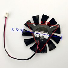55mm Fan 2Pin For XFX GT240 GT430 8600GT 8500GT HD5570 9500GT Graphics Card