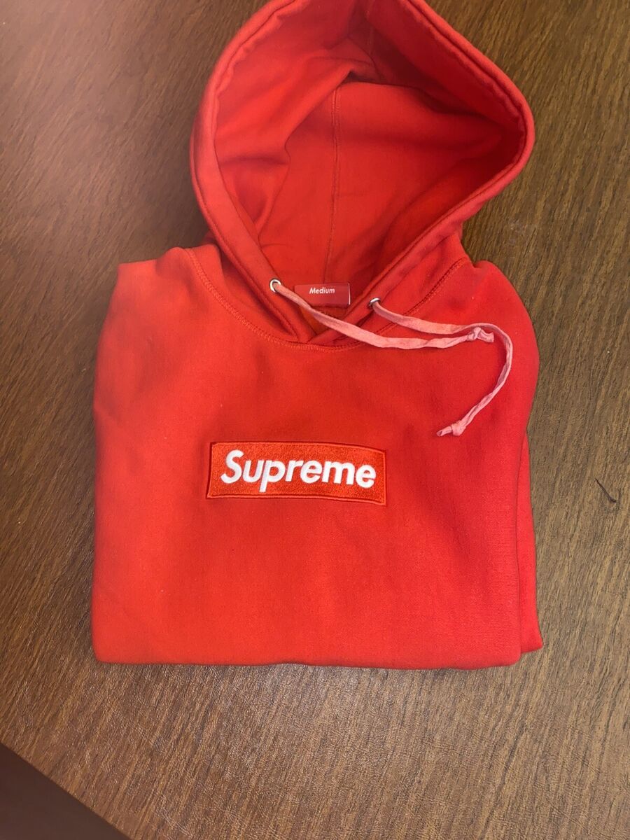 red supreme hoodie