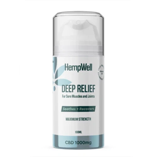 HempWell Cooling Muscle and Joint Cream | 1000mg CBD | 100ml Bottle
