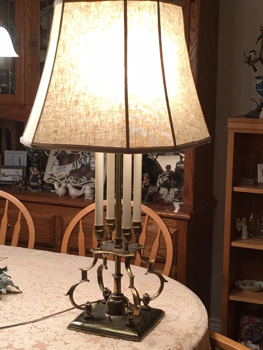 Vintage Stiffel Brass Candlestick Table Lamp eBay