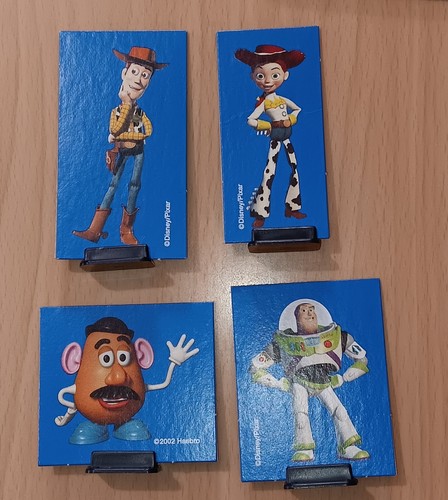 2002 Monopoly Jr Toy Story Game Hasbro Donor Replacement 4 Movers Stands Markers - Picture 7 of 8