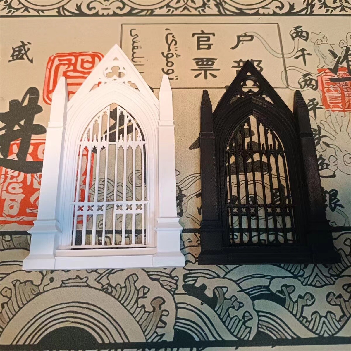 1:12 Scale Dolls House Miniatures Retro Gothic Door Windows