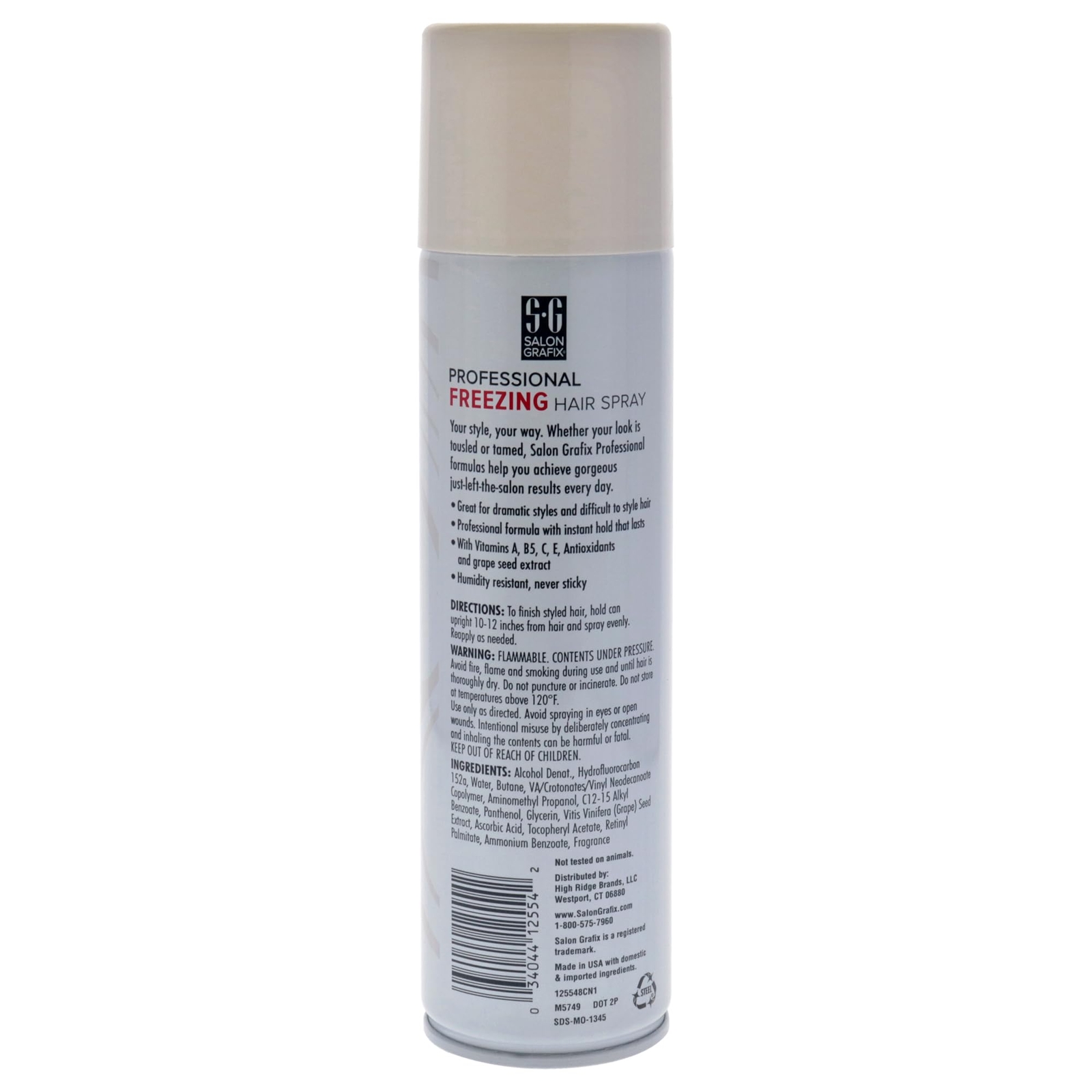 Salon Grafix Mega Hold Freezing Hair Spray 10 Ounce Quick Dry Volumizing Spray