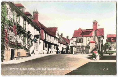 Midhurst Spread Eagle Hotel Sussex - C.1947 Valentines Echtfoto PC T20