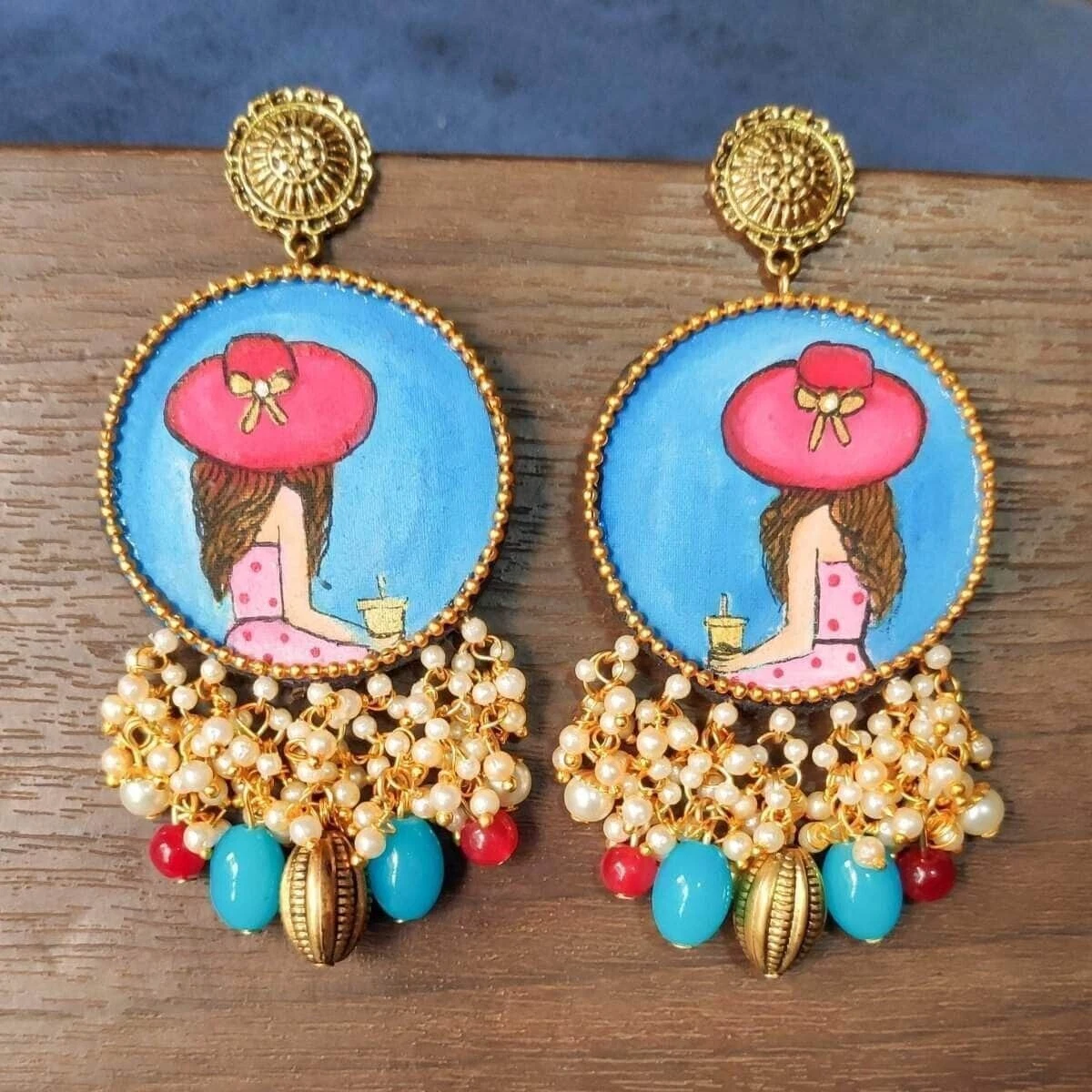 Earrings painting deals