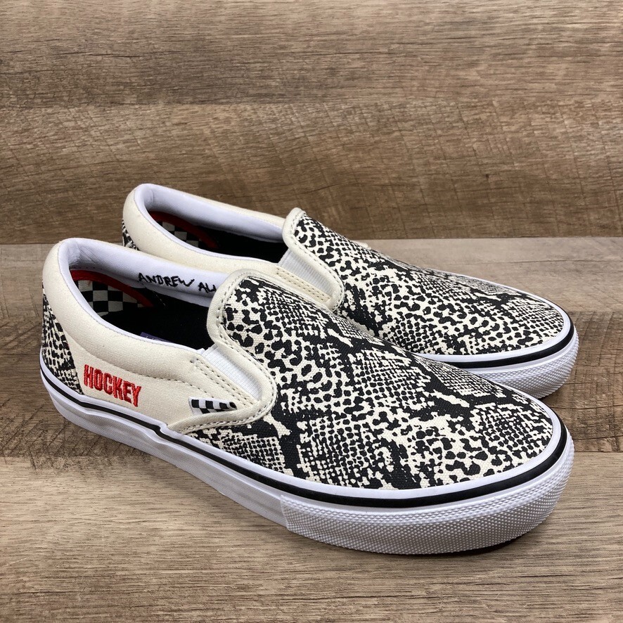 VANS Slip On Hockey Skateboards Snake Print Shoes Sneaker Mens
