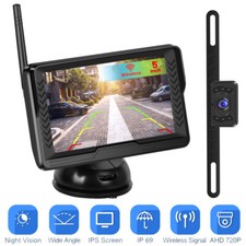 Rückfahrkamera mit 5.5 Zoll Farbmonitor Kabellos 115° Digital Einparkhilfe