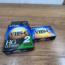 VHS-C TDK Ultimate TC-30HG Camcorder Blank Tape Lot Of 3 New Sealed Tapes VHS C