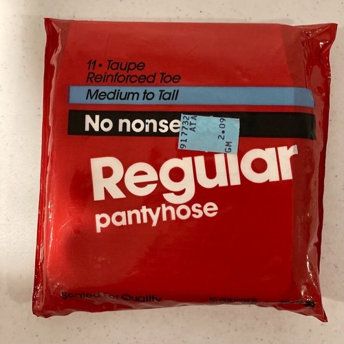 Neu! 1988 No nonsense Regular Strumpfhose 11 TAUPE Medium to Tall NOS Vintage