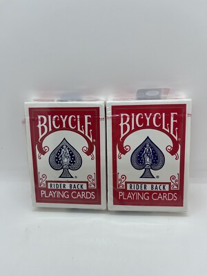 Pair Of Red Bicycle Playing Cards Rider Back 808 Poker USA