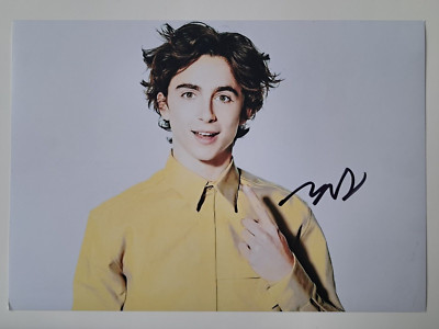 Timothee Chalamet signed Sexy 20x30cm Foto Autogramm Autograph IP4