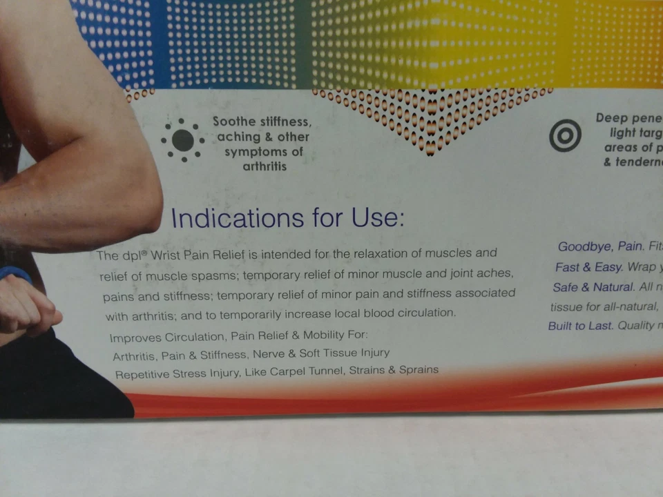 Nuevo sistema de terapia de luz para aliviar el dolor negro envoltura de muñeca DPL Foto 3 de 4