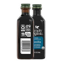 Simply Organic 2 Pack 4 Fl Oz each Pure Madagascar Vanilla Extractives