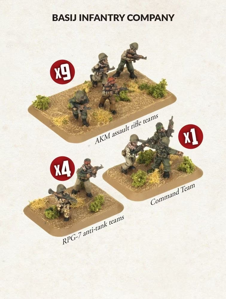 WW3: Iranian Basij Infantry Company - Team Yankee - Brand New - Flames of War