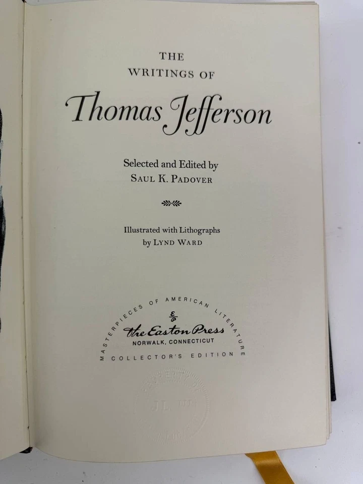 The Writings of Thomas Jefferson Easton Press HC Foto 4 de 4
