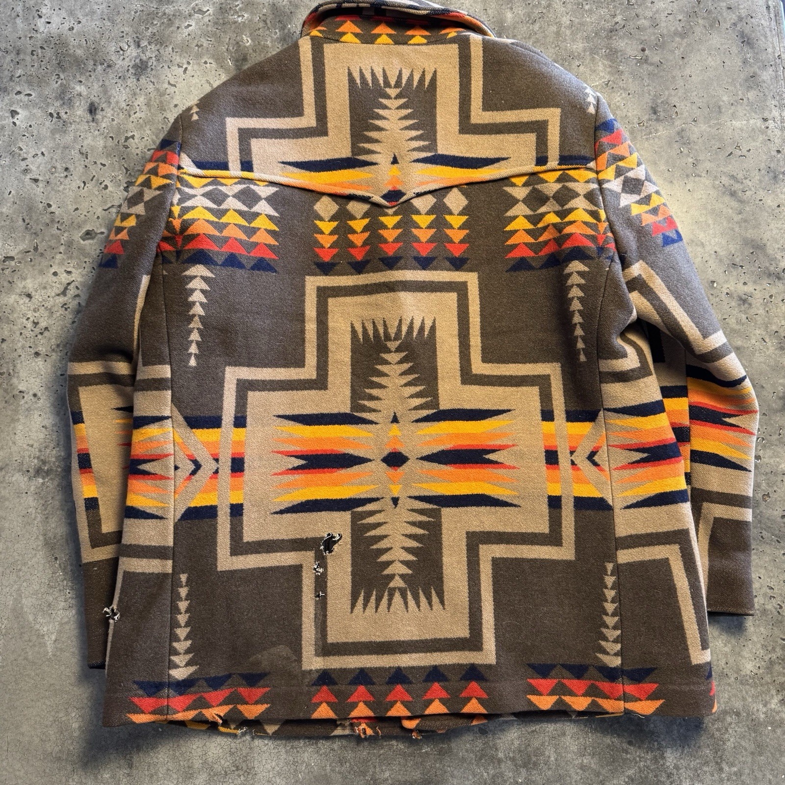 Pendleton Chief Joseph Button Up Coat Dark Brown … - image 7