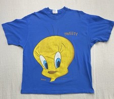 Vintage 1993 Tweety Bird Graphic T Shirt XL USA Made Looney Tunes Single Stitch