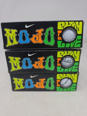 Vintage Nike Mojo White Golf Balls | 3 Sleeve Lot | Distance Soft Feel