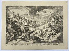GOLTZIUS Hendrik (d'après) - "Jupiter demande conseil aux dieux de l'Olympe"