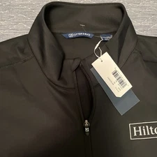 NWT Cutter & Buck Traverse Stretch 1/4 Zip Pullover Men’s XL Black  sweatshirt  