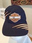 VTG Harley Davidson Hat Acrylic Wool Embroidered Navy Blue American Needle  — photo 1