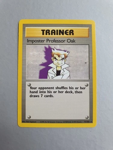 Imposter Professor Oak 73/102 Pokemon TCG Base Set (1999) Rare NM