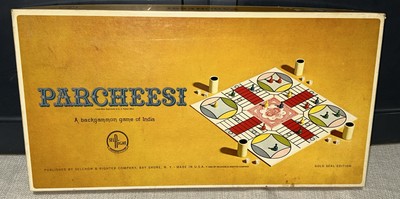 Vintage 1964 PARCHEESI Selchow & Righter Gold Seal Edition Complete! 1964 NICE!!