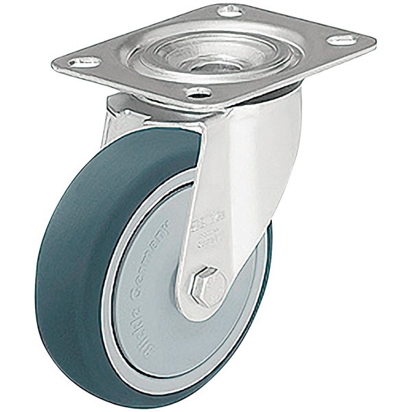 Blickle LE-PTH 100K Pressed Steel Swivel Castor - Wheel Ø 100mm