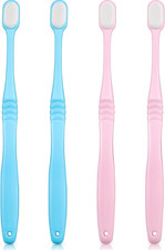 4 Pieces Extra Soft Toothbrushes Micro Nano Manual Toothbrush for Sensitive Gums