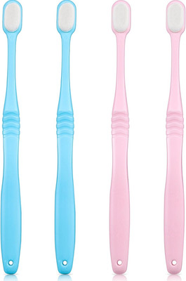 4 Pieces Extra Soft Toothbrushes Micro Nano Manual Toothbrush for Sensitive Gums