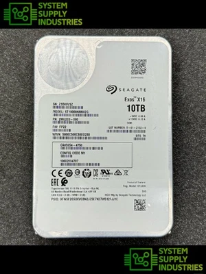Seagate EXOS ST10000NM002G 10TB 7.2K 256MB 12Gbps 3.5" SAS HDD - Image 1 of 3
