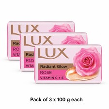 Lux Radiant Glow Bathing Soap Vitamin C E 150g Pack of 3 Free Shipping