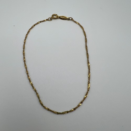 Napier goldfarbene gedrehte Kette Halskette mit Federverschluss 16 Zoll - Bild 1 von 3