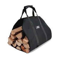 Firewood Carrier Wood Carrying Bag with Handle Heavy Duty Waxed Canvas Wood C...