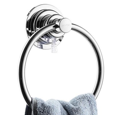 Drill Free Powerful Vacuum Suction Cup Towel Ring Shower Washcloth Hand Towel