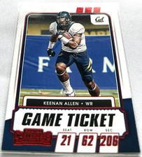 2021 Contenders Draft Football Keenan Allen Cal Golden Bears Game Ticket Red #35