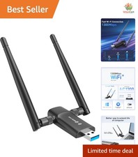 Wireless USB WiFi Adapter   1300Mbps Dual Band 5dBi Antenna for Desktop/Laptop