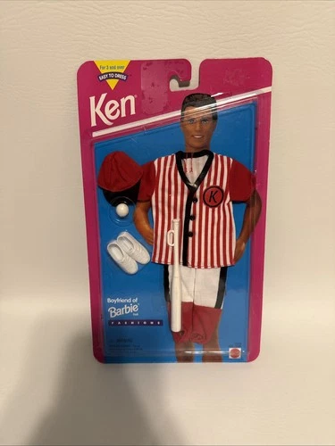 MATTEL BARBIE KEN BOYFRIEND OF BARBIE FASHIONS BASEBALL UNIFORM NIP VTG 1995