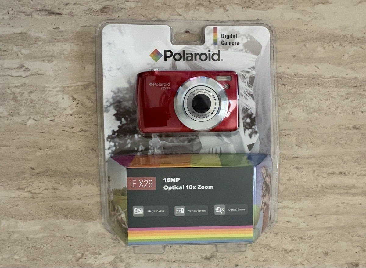 Polaroid IEX29 HD 18 MP Optical Zoom Digital Camera - Red for sale