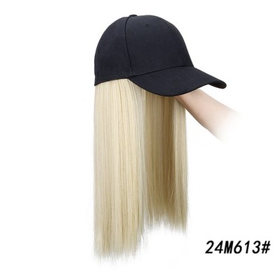 Hat Wigs for Women Baseball Cap with Hair Short Straight Synthetic Girls Cap Wig