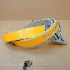 New-Old-Stock Lapize Made in France Leather Toe Straps...Yellow Color