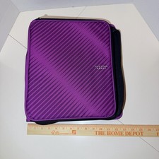 Mead Five Star 2" Purple Ring Binder 880 Sh. Zipper 5 Tab Expand. File w/ Handle