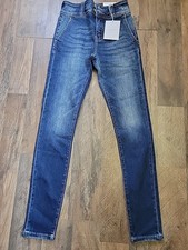 KanCan Women's 0/23 Skinny High Rise Super Skinny Blue Stretch Juniors Jeans NWT