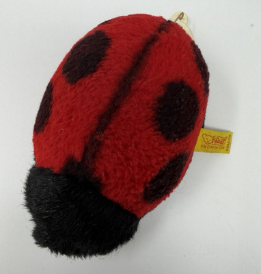 Vintage Rare Steiff Musical LADYBUG Plush Stuffed Animal 6382/18 Working!